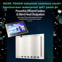 HXXK TOUCH 21.5 pouces en acier inoxydable IP67 étanche moniteur écran tactile ordinateur pc pour salles blanches et paramètres aseptiques