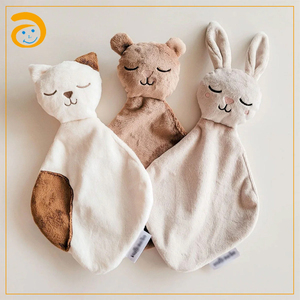 Adorable doudou pour bébé, lapin en peluche doux, serviette apaisante pour la dentition, jouets en peluche doux pour nourrissons, couverture de sécurité pour bébé, sommeil - Product Image 1