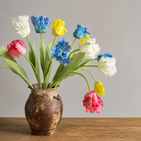 Fleur artificielle Tulipe Papagein Real Touch Joho en gros, OEM, ODM, pour acheteurs professionnels, devis sur commande, lot en stock, vente aux enchères, approvisionnement direct