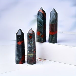 Torre de Cristal de Punta de Sangre Africana Natural Pulida de Estilo Bohemio al por Mayor para Decoración del Hogar Única y Regalos Navideños - Product Image 5