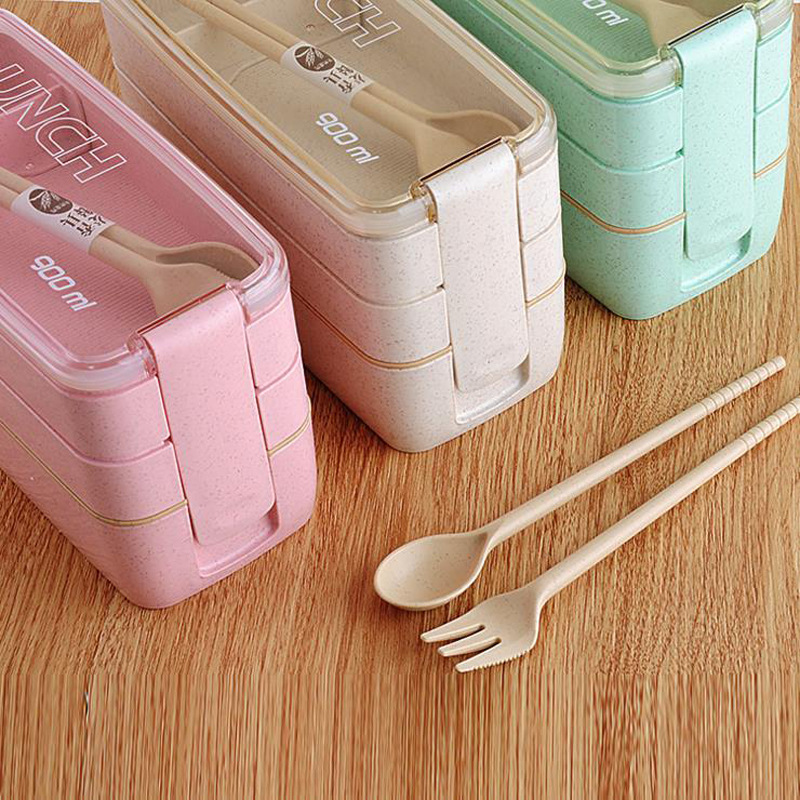 邦楽 GREAT 3 L LUNCHBOX LP 900ml 3 Layers Bento Box - Sustainable & Portable Lunch Set