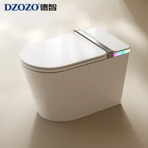 Fully Automatic Floor Mounted Bathroom Ceramic Auto Flush Commode Set Electric Bidet Intelligent Smart Toilet For Sale