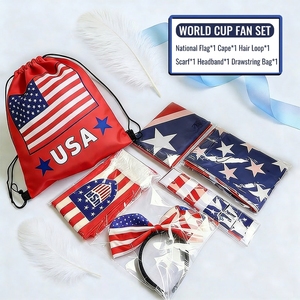 Ensemble de supporters <span class=keywords><strong>Coupe</strong></span> <span class=keywords><strong>du</strong></span> <span class=keywords><strong>Monde</strong></span> 2026 personnalisé : drapeau, sac à dos, écharpe, cape et sac à cordon pour l'encouragement des supporters des États-Unis, <span class=keywords><strong>du</strong></span> Canada et <span class=keywords><strong>du</strong></span> Mexique 2026 - Product Image 4