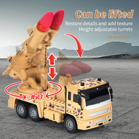 1/32 échelle 5CH RC armée véhicule modèle tirant manuellement des coquilles télécommande militaire camion jouet avec lumière et musique pour enfants garçons