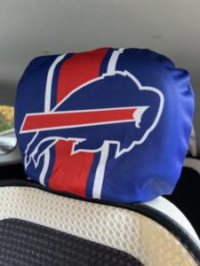Sarung bantal mobil Buffalo Bills kustom 32 nflteam Fan sarung bantal mobil kualitas tinggi penutup sandaran kepala kursi mobil - Product Image 5
