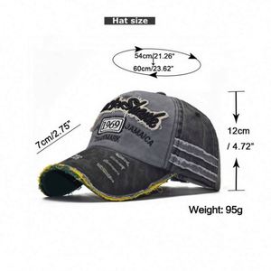 Gorra de Béisbol de Algodón de 6 Paneles al por Mayor, con Logotipo Bordado Personalizado, Gorra de Béisbol Vintage con Efecto Desgastado para Unisex - Product Image 5