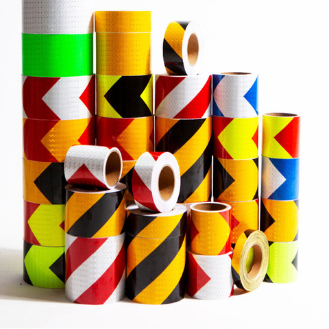 PVC Reflective Safety Warning Tape for Trucks & Vehicles High Reflectivity Masking Use Customizable Adhesive