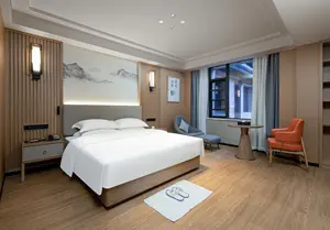 Best Selling Top Quality Hotel Furniture 4 Star Wood Veneer Hotel Room Suite Bedroom