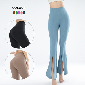 <span class=keywords><strong>Leggings</strong></span> OEM Personalizados de Cintura Alta, Pantalones de Yoga con Corte Acampanado, <span class=keywords><strong>Leggings</strong></span> de Yoga con Efecto Push-Up para Mujer - Product Image 5