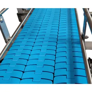 Flat Top Chain Plate Conveyor Plastic Flexible Chain For Food Beverage Factory