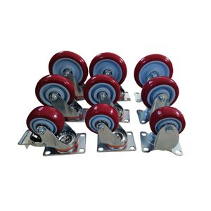 Indústria Fixa Rodízio Rodas <span class=keywords><strong>3</strong></span>/4 Polegada Pp Material Roda Fixa Giratória Freio Bloqueio Rodízios Móveis - Product Image 4