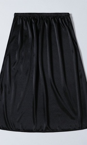 <span class=keywords><strong>Jupon</strong></span> vintage d'été pour femme, respirant et <span class=keywords><strong>antistatique</strong></span>, avec taille naturelle, jupe de sécurité unie teinte - Product Image 4