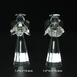 Vente en gros de <span class=keywords><strong>branches</strong></span> abstraites au design moderne, ange priant en <span class=keywords><strong>cristal</strong></span> avec bougeoir en forme de cœur, artisanat de table en verre pour la fête des mères - Product Image 5