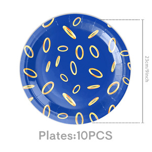 S0NlC the Hedgehog Kid's Birthday Celebration Party Supplies para niños con platos de papel Tazas Banner Mantel Decoraciones - Product Image 4