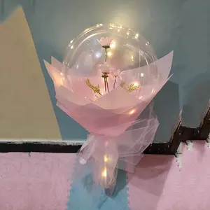 情人节爱情玫瑰波波球花束圣诞发光气球