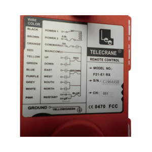 Control Remoto por Radio para Grúa de Cadena Industrial F21-E1RX, 24V 36V 220V 380V, Interruptor de 20A Máx. Relés Industriales Nuevos - Product Image 1