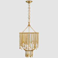 XZ estilo americano moderno diseño de gota de agua cristal Led colgante decoración lámpara techo lámpara colgante medio esculpido araña