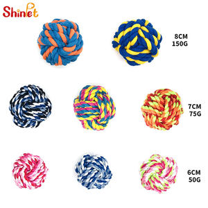 Çok Boyutlu Renkli Köpek Halat Topu Oyuncak Düğüm Tasarımına Sahip Çiğneme İnteraktif Oyun Köpekler İçin Uygun Dayanıklı Evcil Hayvan Malzemeleri Köpek Halat Topu Oyuncak - Product Image 1