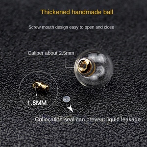DIY brillant dans le noir pressé fleur <span class=keywords><strong>s</strong></span>échée pissenlit bijoux vis ouverte 12mm 16mm cristal <span class=keywords><strong>boule</strong></span> de verre pendentif à breloque - Product Image 2