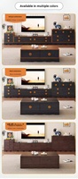 Meuble TV et table basse de style vintage français, armoire de rangement, design du milieu du siècle, bois massif, respectueux de l'environnement, convient aux téléviseurs de 55 à 59 pouces