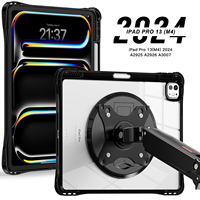 Nouveauté 2025, étui robuste et résistant pour iPad Pro 13 2024, housses de tablette avec béquille à 360 degrés