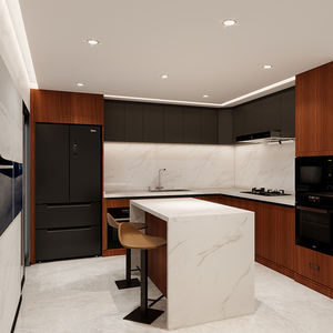 Armoires de cuisine sur mesure avec évier et îlot Armoires de cuisine sur mesure avec îlot de rangement Meubles de maison - Product Image 4