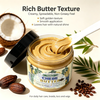ALLOCS Beurre de Chebe 250g – Beurre capillaire concentré naturel aux herbes pour la croissance des cheveux, anti-casse et hydratation intense – Usage quotidien