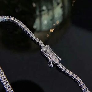 Xinfly Custom 18K Solid White Gold Hip Hop Tennis Chain Bracelet <b>for</b> <b>Men</b> 1-Carat Diamond Square Fashion Trendy Style Gift - Product Image 2