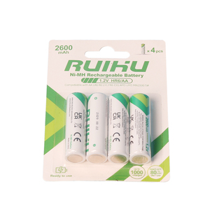 Bateria recarregável personalizada do metal <span class=keywords><strong>1.2V</strong></span> AA <span class=keywords><strong>2600mAh</strong></span> NiMH para dispositivos digitais - Product Image 2