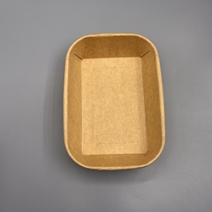 Barquette alimentaire jetable en papier biodégradable, longue et empilable, pour les en-cas cuits au four, les fruits et les salades - Product Image 4