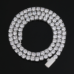Hot-sell Hip-hop Preferential Copper Tennis Chain Zircon Custom <b>Men</b> Jewelry <b>Necklaces</b> Cuban Link Chain Unisex High-end Jewelry - Product Image 3