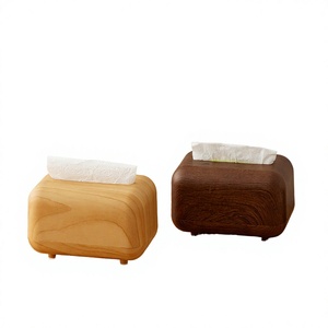 ชุดกล่องใส่กระดาษทิชชูไม้สไตล์เอเชียแบบเซน 2 ชิ้น ทนทาน ยี่ห้อ Hs Husnain Crafts รุ่น 199 สำหรับห้องนั่งเล่น โต๊ะรับประทานอาหาร หรือโต๊ะทำงาน - Product Image 2