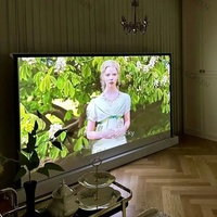 Écran de projection motorisé à tension de languette compatible avec le projecteur laser Valerion VisionMaster Max 4K 8K, en PVC blanc, 16:9