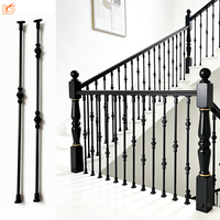 Balustre de balcon en métal creux rond de 5/8'' de haute qualité au design moderne, garde-corps d'escalier intérieur en fer forgé pour villa