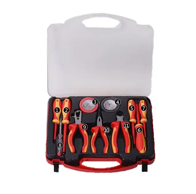 11PCS Electrical VDE Insulated Screwdriver Set Fully High Voltage Multi Screw Head Tool