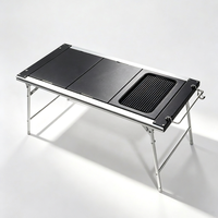Table de camping pliable en alliage d'aluminium, table de pique-nique portable pour l'extérieur, table à thé légère, poste de travail pour grillades