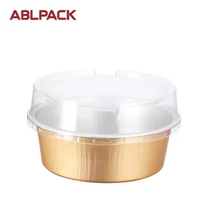 Customized ABLPACK Party Catering Baking Cups Roast Tray Lunch Box Takeaway Disposable Aluminum Foil Containers With Lids