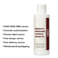 Limpiador Facial Espumoso con 5% de Peróxido de Benzoilo y Ácido Hialurónico, Personalizado, Suave, Reparador, para Piel Sensible con Acné