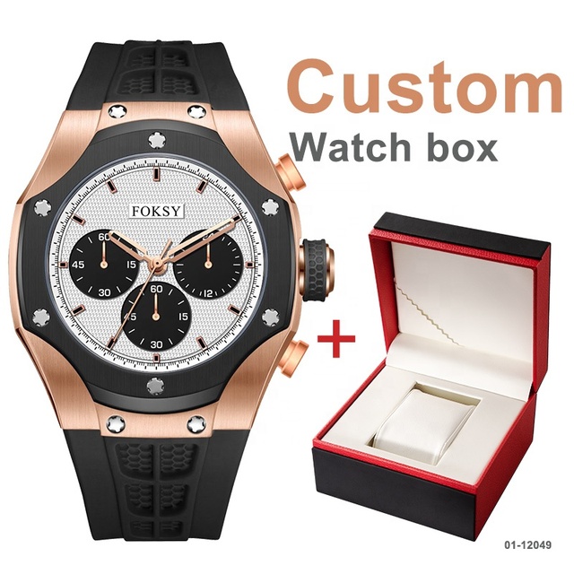Custom Men Watch Montres De Luxe Fashion Japan Quartz Chronograph Wrist Watches With Logo Stainless Steel Case Luxury Watch