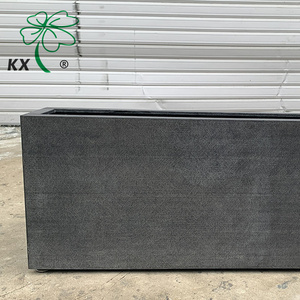 kaixin 2023 wholesale rectangular raised pvc fiberglass outdoor large modern wood garden maceta bonsai planter box