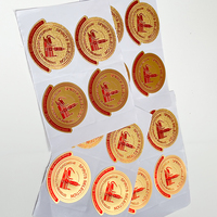 Étiquette professionnelle multicolore de feuille de papier d'aluminium imprimant l'autocollant d'estampage d'or clair pour le fabricant d'emballage de produit