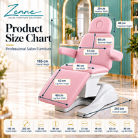 Fauteuil de beauté électrique, table de soin du visage, dossier et repose-pieds réglables, télécommande filaire pour salon de beauté, spa, table de soin du visage, OEM