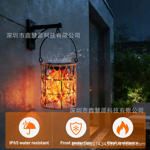Xinlijin <b>Solar</b> Bamboo <b>Lantern</b> Led Light <b>Outdoor</b> Garden Balcony Decorative Hanging Lamp - Product Image 2