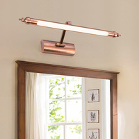 Lampe de miroir de courtoisie moderne en aluminium doré, photo personnalisée, vente en gros