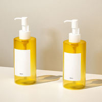 Bouteille d'huile nettoyante de beauté démaquillante Bouteille de pompe à huile pour cheveux Bouteille cosmétique en plastique PET transparente