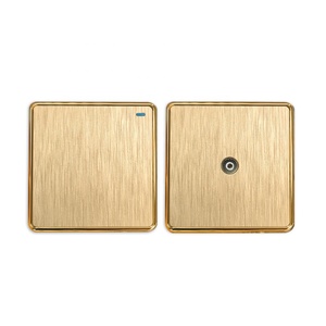 Manufacture VBQN Thin Golden Sensor Grey Satellite <strong>TV</strong> <strong>Data</strong> Wall <strong>Socket</strong> <strong>Electric</strong> Supplies Antenna Outlet for Home Hotel <strong>Electric</strong> - Product Image 3