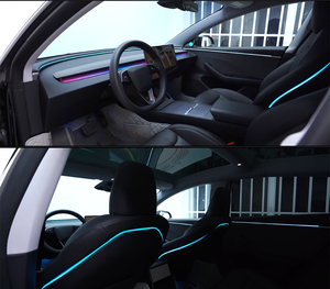 Kits de Iluminación Ambiental LED para el Interior del Automóvil, para Tesla Model 3 Highland 2024-2025, Sinfonía Dinámica, 256 Colores, Accesorios Decorativos - Product Image 3