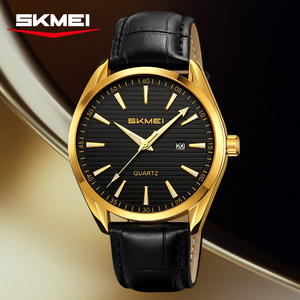 Reloj de Cuarzo SKMEI Modelo 2490, Diseño Clásico de Lujo, Resistente al Agua 3 ATM, Correa de Cuero de 22 mm, Estilo Antiguo para Hombres de Negocios, Hecho en China - Product Image 4