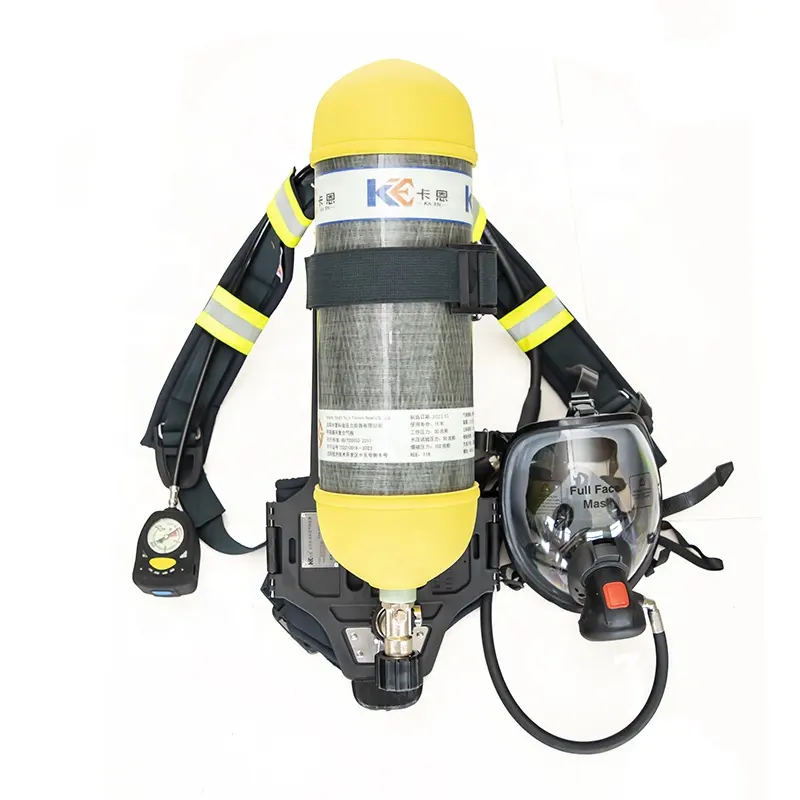 แรงดันสูงอัดอากาศแบบพกพา EN137 SCBA อัดอากาศ SCBA สําหรับการดับเพลิง