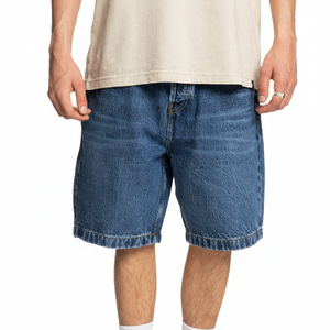 กางเกงขาสั้นผ้ายีนส์ผ้ายืดสีฟ้าสำหรับผู้ชายดีไซน์สตรีทแวร์สไตล์สตรีทแวร์สวมใส่สบายออกแบบได้ตามต้องการสำหรับฤดูร้อน - Product Image 1